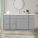 60" Plywood Bathroom Vanity Cabinet without Top - 6 Drawers & 2 Doors - HomeBeyond