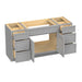 60" Plywood Bathroom Vanity Cabinet without Top - 6 Drawers & 2 Doors - HomeBeyond