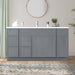 60" Plywood Bathroom Vanity Cabinet without Top - 6 Drawers & 2 Doors - HomeBeyond