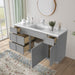 60" Plywood Bathroom Vanity Cabinet without Top - 6 Drawers & 2 Doors - HomeBeyond