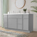 60" Plywood Bathroom Vanity Cabinet without Top - 6 Drawers & 2 Doors - HomeBeyond