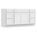 60" Plywood Bathroom Vanity Cabinet without Top - 6 Drawers & 2 Doors - HomeBeyond