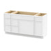 60" Plywood Bathroom Vanity Cabinet without Top - 6 Drawers & 2 Doors - HomeBeyond