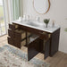 60" Plywood Bathroom Vanity Cabinet without Top - 6 Drawers & 2 Doors - HomeBeyond