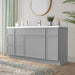 60" Plywood Bathroom Vanity Cabinet without Top - 6 Drawers & 2 Doors - HomeBeyond