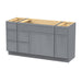 60" Plywood Bathroom Vanity Cabinet without Top - 6 Drawers & 2 Doors - HomeBeyond