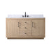 60" Single Sink Bathroom Vanity with Sink and Top, With Soft Closing Doors - HomeBeyond