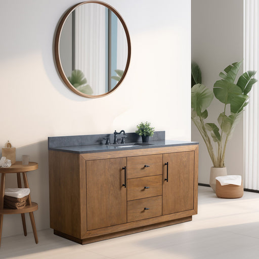 60" Single Sink Bathroom Vanity with Sink and Top, With Soft Closing Doors - HomeBeyond