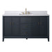 60" Single Sink Freestanding Bath Vanity Cabinet with White Engineered Marble Top - HomeBeyond