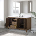 60" Single Sink Freestanding Bath Vanity Cabinet with White Engineered Marble Top - HomeBeyond