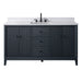 60" Single Sink Freestanding Bath Vanity Cabinet with White Engineered Marble Top - HomeBeyond