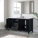 60" Single Sink Freestanding Bath Vanity Cabinet with White Engineered Marble Top - HomeBeyond