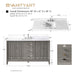 60" Single Sink Freestanding Bath Vanity Cabinet with White Engineered Marble Top - HomeBeyond
