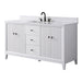 60" Single Sink Freestanding Bath Vanity Cabinet with White Engineered Marble Top - HomeBeyond