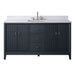 60" Single Sink Freestanding Bath Vanity Cabinet with White Engineered Marble Top - HomeBeyond