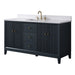 60" Single Sink Freestanding Bath Vanity Cabinet with White Engineered Marble Top - HomeBeyond