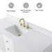 60" Single Sink Freestanding Bath Vanity Cabinet with White Engineered Marble Top - HomeBeyond