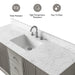 60" Single Sink Freestanding Bath Vanity Cabinet with White Engineered Marble Top - HomeBeyond