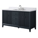 60" Single Sink Freestanding Bath Vanity Cabinet with White Engineered Marble Top - HomeBeyond