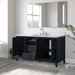 60" Single Sink Freestanding Bath Vanity Cabinet with White Engineered Marble Top - HomeBeyond