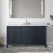 60" Single Sink Freestanding Bath Vanity Cabinet with White Engineered Marble Top - HomeBeyond