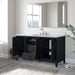 60" Single Sink Freestanding Bath Vanity Cabinet with White Engineered Marble Top - HomeBeyond