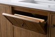 60" Single Sink Freestanding Bathroom Vanity with Milano Mist Engineered Stone Countertop, Integrated Ceramic Sink, Hidden Power & USB Charging Station and Hair Dryer Storage VA1260S - HomeBeyond