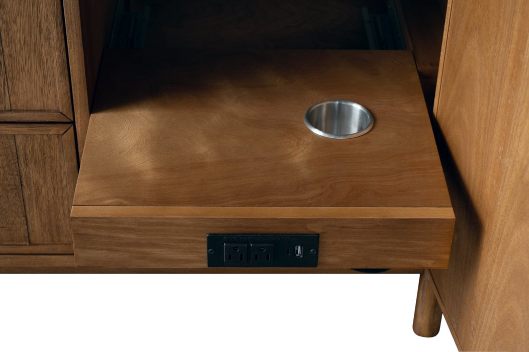 60" Single Sink Freestanding Bathroom Vanity with Milano Mist Engineered Stone Countertop, Integrated Ceramic Sink, Hidden Power & USB Charging Station and Hair Dryer Storage VA1260S - HomeBeyond