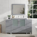 60" Single Sink Modern Bathroom Vanity Set with Ceramic Top & Free Mirror – Large Storage Cabinet with 8 Drawers VA3036-60 - HomeBeyond