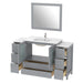 60" Single Sink Modern Bathroom Vanity Set with Ceramic Top & Free Mirror – Large Storage Cabinet with 8 Drawers VA3036-60 - HomeBeyond