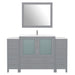 60" Single Sink Modern Bathroom Vanity Set with Ceramic Top & Free Mirror – Large Storage Cabinet with 8 Drawers VA3036-60 - HomeBeyond