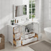 60" Single Sink Modern Bathroom Vanity Set with Ceramic Top & Free Mirror – Large Storage Cabinet with 8 Drawers VA3036-60 - HomeBeyond