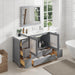 60" Single Sink Modern Bathroom Vanity Set with Ceramic Top & Free Mirror – Large Storage Cabinet with 8 Drawers VA3036-60 - HomeBeyond