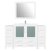 60" Single Sink Modern Bathroom Vanity Set with Ceramic Top & Free Mirror – Large Storage Cabinet with 8 Drawers VA3036-60 - HomeBeyond