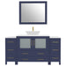 60" Single Sink Modern Bathroom Vanity Set with Engineered Marble Top & Free Mirror – Storage Cabinet with 8 Drawers VA3136-60 - HomeBeyond