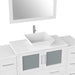 60" Single Sink Modern Bathroom Vanity Set with Engineered Marble Top & Free Mirror – Storage Cabinet with 8 Drawers VA3136-60 - HomeBeyond
