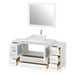 60" Single Sink Modern Bathroom Vanity Set with Engineered Marble Top & Free Mirror – Storage Cabinet with 8 Drawers VA3136-60 - HomeBeyond