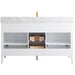 60" Single Sink Modern Freestanding Bathroom Vanity Set with Arabescato White Engineered Marble Top – Storage Cabinet with Soft-Closing Doors & Drawers VA9060S - HomeBeyond