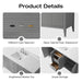 60" Single Sink Modern Freestanding Solid Wood Bathroom Vanity Set with Engineered Marble Top – Storage Cabinet with Soft-Closing Doors & Drawers VA9160S - HomeBeyond