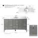 60" Single Sink Modern Freestanding Solid Wood Bathroom Vanity Set with Engineered Marble Top – Storage Cabinet with Soft-Closing Doors & Drawers VA9160S - HomeBeyond
