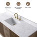 60" Single Sink Modern Freestanding Solid Wood Bathroom Vanity Set with White Engineered Marble Top – Storage Cabinet with Soft-Closing Doors & Drawers VA8160S - HomeBeyond