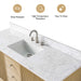 60" Single Sink Modern Freestanding Solid Wood Bathroom Vanity Set with White Engineered Marble Top – Storage Cabinet with Soft-Closing Doors & Drawers VA8160S - HomeBeyond