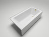 60" x 30" Alcove Soaking Acrylic Bathtub with 3 Side Tiling Flange - HomeBeyond