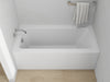 60" x 30" Alcove Soaking Acrylic Bathtub with 3 Side Tiling Flange - HomeBeyond
