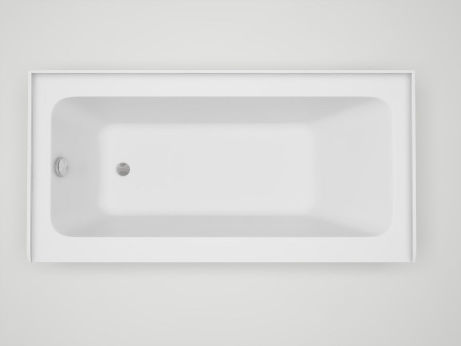60" x 30" Alcove Soaking Acrylic Bathtub with 3 Side Tiling Flange - HomeBeyond