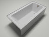 60" x 30" Alcove Soaking Acrylic Bathtub with 3 Side Tiling Flange - HomeBeyond
