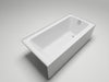 60" x 30" Alcove Soaking Acrylic Bathtub with 3 Side Tiling Flange - HomeBeyond