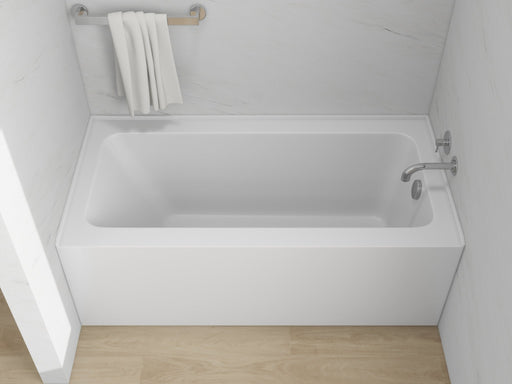 60" x 30" Modern Alcove Soaking Acrylic Bathtub with 3-Side Integral Tiling Flange Right Drain VA6302-LR - HomeBeyond