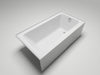 60" x 32" Alcove Soaking Acrylic Bathtub with 3 Side Tiling Flange - HomeBeyond