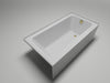 60" x 32" Alcove Soaking Acrylic Bathtub with 3 Side Tiling Flange - HomeBeyond